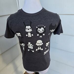 Character Print Kids Tee - Charcoal